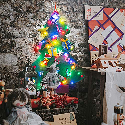 PITAYA Árbol de Navidad de Fieltro,Arbol de Navidad de Fieltro DIY con 26pcs Árbol de Navidad para niños Juguetes educativos Decoración de Pared,Merry Christmas Bandera de Fieltro PITAYA Árbol de Navidad de Fieltro,Arbol de Navidad de Fieltro DIY con 26pcs Árbol de Navidad para niños Juguetes educativos Decoración de Pared,Merry Christmas Bandera de Fieltro