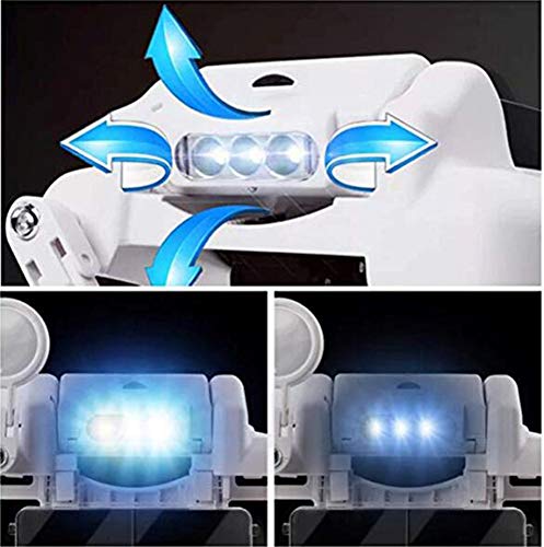 Pixier Led Diadema Lupa Gafas Cabeza Con Luz De Aumento Profesional Para Extensión De Pestañas,de Reparación Relojes,costura,manualidades,3 Cuentas Led,6 Lentes,1,5x A 3.5x A / Pixier Led Diadema Lupa Gafas Cabeza Con Luz De Aumento Profesional Para Extensión De Pestañas,de Reparación Relojes,costura,manualidades,3 Cuentas Led,6 Lentes,1,5x A 3.5x A /