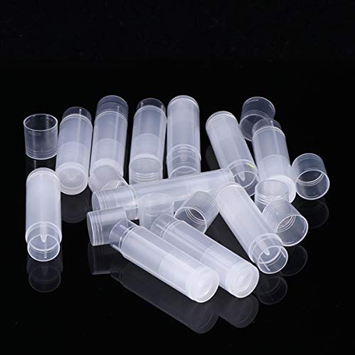 Pixnor 25pcs nuevo bálsamo labial tubos con tapas de contenedores de tubos de bálsamo labial DIY