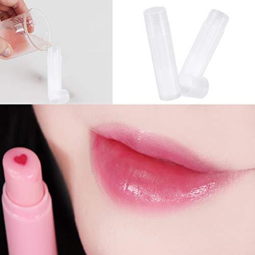 Pixnor 25pcs nuevo bálsamo labial tubos con tapas de contenedores de tubos de bálsamo labial DIY