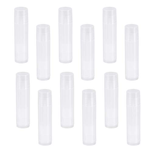 Pixnor 25pcs nuevo bálsamo labial tubos con tapas de contenedores de tubos de bálsamo labial DIY