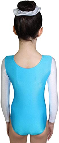 Plamak - Maillot de gimnasia de manga larga para niña, talla 134