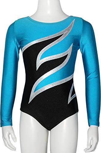 Plamak - Maillot de gimnasia de manga larga para niña, talla 170