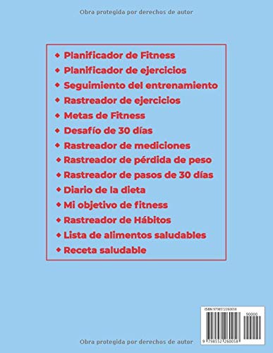 Planificador De Fitness: Diarios De Alimentos Para El Seguimiento De Comidas Y Ejercicio / Diario De Alimentos / Diario Y Planificador De Pérdida De Peso / Planificador De Ejercicios Para Mujeres Planificador De Fitness: Diarios De Alimentos Para El Seguimiento De Comidas Y Ejercicio / Diario De Alimentos / Diario Y Planificador De Pérdida De Peso / Planificador De Ejercicios Para Mujeres