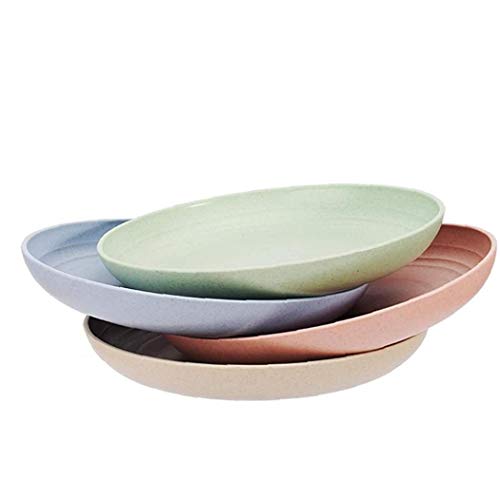 Platos, Platos Sana Ligera Paja de Trigo - 4 Placas Paquete irrompible Cena, lavavajillas y microondas Seguro y Saludable para los niños, niños, niños pequeños y Adultos tamaño pequeño 15cm Platos, Platos Sana Ligera Paja de Trigo - 4 Placas Paquete irrompible Cena, lavavajillas y microondas Seguro y Saludable para los niños, niños, niños pequeños y Adultos tamaño pequeño 15cm