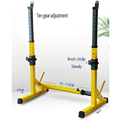 PLAYH Estante De Sentadillas Estante De Barra Ajustable, Soportes De Sentadillas Estante De Barra Libre Prensa De Banco, Equipo De Fitness Equipo De Entrenamiento con Pesas PLAYH Estante De Sentadillas Estante De Barra Ajustable, Soportes De Sentadillas Estante De Barra Libre Prensa De Banco, Equipo De Fitness Equipo De Entrenamiento con Pesas