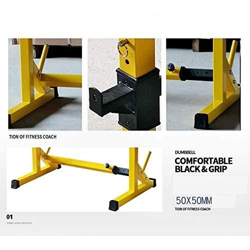 PLAYH Estante De Sentadillas Estante De Barra Ajustable, Soportes De Sentadillas Estante De Barra Libre Prensa De Banco, Equipo De Fitness Equipo De Entrenamiento con Pesas PLAYH Estante De Sentadillas Estante De Barra Ajustable, Soportes De Sentadillas Estante De Barra Libre Prensa De Banco, Equipo De Fitness Equipo De Entrenamiento con Pesas