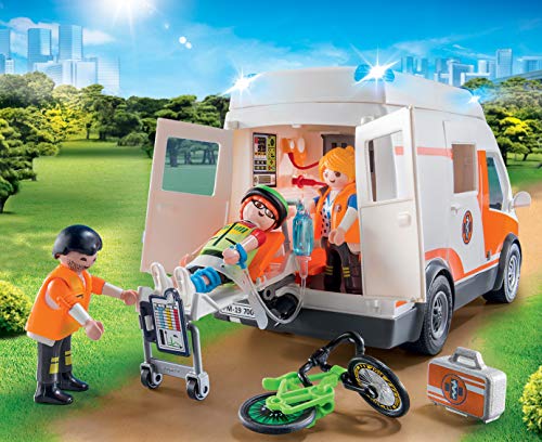 Playmobil - City Life Playset, Ambulancia con Luces, Multicolor (70049)