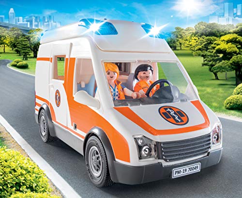 Playmobil - City Life Playset, Ambulancia con Luces, Multicolor (70049)