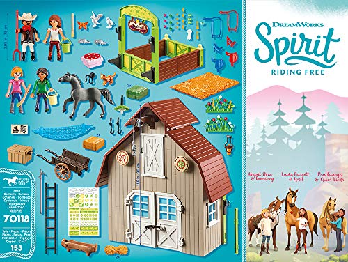PLAYMOBIL DreamWorks Spirit Establo con Fortu, Pru y AbigaĆl, a Partir de 4 AƱos (70118) PLAYMOBIL DreamWorks Spirit Establo con Fortu, Pru y AbigaĆl, a Partir de 4 AƱos (70118)