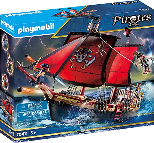 Playmobil - Pirates Playset Barco Pirata Calavera, Multicolor (70411)