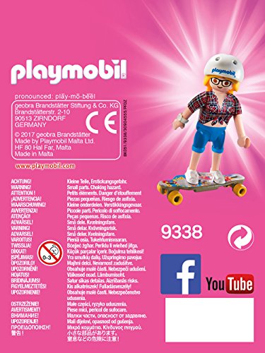 Playmobil Playmofriends- Adolescente con Patineta Muñecos y Figuras, Multicolor, 3,5 x 16 x 12 cm (Playmobil 9338) Playmobil Playmofriends- Adolescente con Patineta Muñecos y Figuras, Multicolor, 3,5 x 16 x 12 cm (Playmobil 9338)