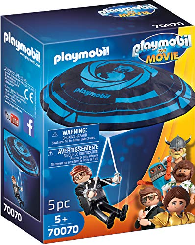 PLAYMOBIL: THE MOVIE Rex Dasher con Paracaídas, a Partir de 5 Años (70070)