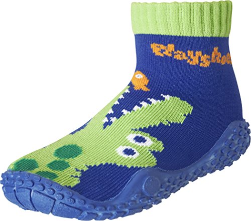 Playshoes Calcetines de Playa con protección UV Cocodrilo, Zapatos de Agua Unisex niños, Azul (Marine 11), 20/21 EU