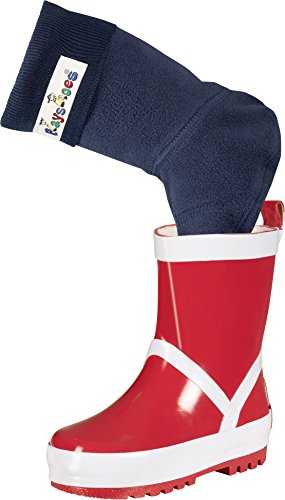 Playshoes Fleece-Stiefel-Socke, Calentadores Unisex Niños, Azul, 18/19 EU