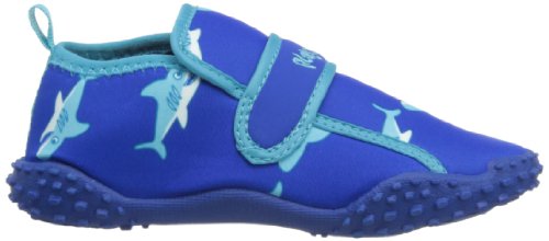 Playshoes Zapatillas de Playa con protección UV Tiburón, Zapatos de Agua Unisex Niños, Azul (Blau 7), 22/23 EU