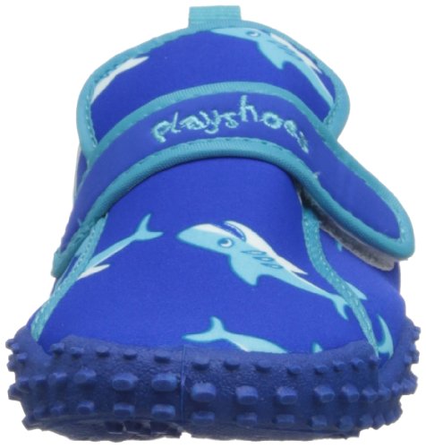 Playshoes Zapatillas de Playa con protección UV Tiburón, Zapatos de Agua Unisex Niños, Azul (Blau 7), 22/23 EU