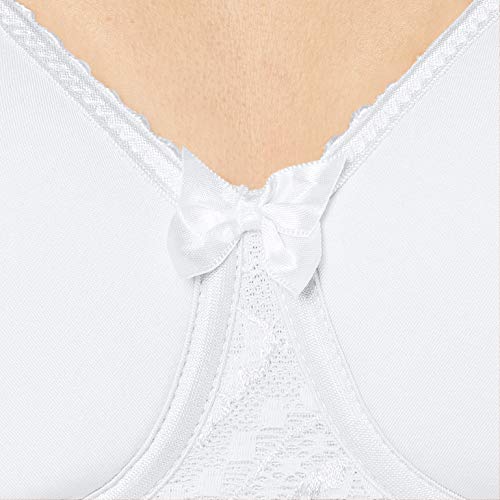 Playtex APP04MW Sujetador sin aros, Blanco (Blanco/Branco), 90.B para Mujer Playtex APP04MW Sujetador sin aros, Blanco (Blanco/Branco), 90.B para Mujer
