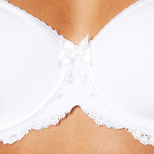 Playtex Flower Elegance Spacer Sujetador con aros, Blanco (Blanco/Branco), 90 B para Mujer