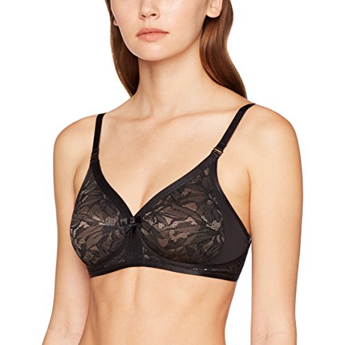 Playtex Ideal Beauty Lace, Sujetador de Encaje Sin Aros para Mujer, Negro (Black Grey), 100B (Talla del Fabricante: 38B) Playtex Ideal Beauty Lace, Sujetador de Encaje Sin Aros para Mujer, Negro (Black Grey), 100B (Talla del Fabricante: 38B)