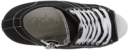 Pleaser DELIGHT-600SK-01 Blk Canvas/Neon White UK 9 (EU 42) Pleaser DELIGHT-600SK-01 Blk Canvas/Neon White UK 9 (EU 42)