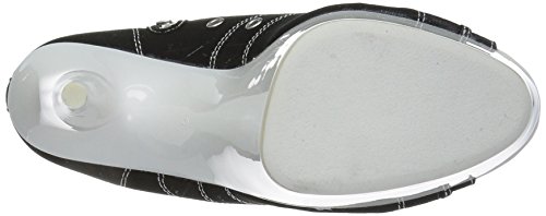 Pleaser DELIGHT-600SK-01 Blk Canvas/Neon White UK 9 (EU 42)