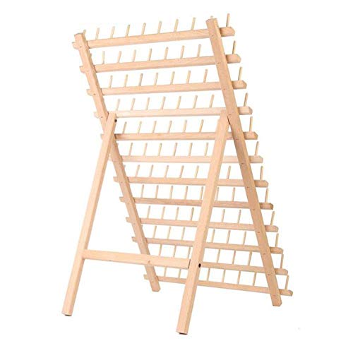 Plegables Madera Hilo Rack Soporte, 120 Bobina Piña Canillas Carretes Organizador, Soporte de Pared Máquina Coser Bordado Técnica Acolchado Almacenamiento Manualidades Costura Herramientas