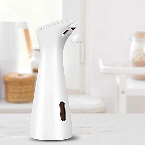 PLKDOO Dispensador de jabón automático Inteligente Sensor sin Contacto Dispensador de Dispositivo de Lavado de Manos Accesorios de baño 200 ml-Blanco