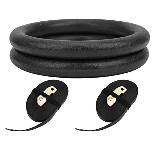 PLLO Anillos Colgantes de Gimnasia, Anillos Colgantes de Ejercicio, Poliéster práctico Duradero + ABS Ajustable Fuerte para Mujeres Mujeres Ejercicio Entrenamiento en Interiores