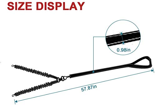 Plomo doble para perros,correa para perro doble Reflexivo Bungee absorbe impactos 360°Sin enredo para dos perros para caminar/entrenamiento con extra adiestrador de perros y bolsa de basura y colector