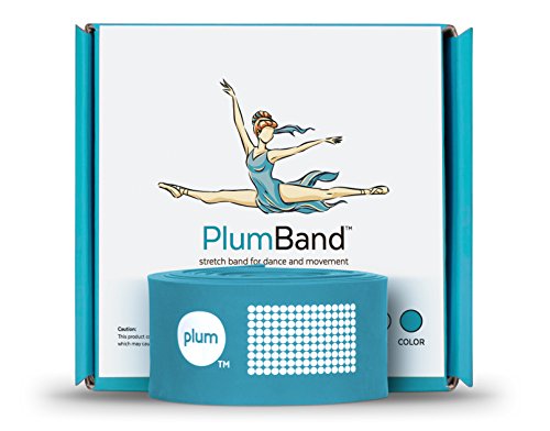 PlumBand - Banda elástica de Ballet para Danza y Gimnasia - Disponible en Varias Tallas - Manual de Instrucciones Impreso y Bolsa de Viaje incluidos (versión en Inglesa) (Azul, Small)