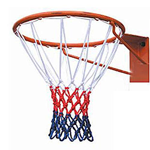 pnxq88 Canasta de Baloncesto, 50cm 13 Aros Polipropileno Canasta de Baloncesto, Interior/Exterior Profesional Canasta de Baloncesto Todo Clima Resistente Red - Blanco y Rojo, Free Size