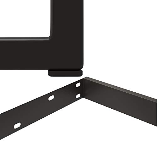 POKAR Pata de Mesa de Acero, Marcos Cuadrados Estilo Industrial DIY para Café, Mesas de la Sala de Star, Patas Metálicas de la Encimera para Muebles, 60x72 cm, Conjunto de 2, Negro