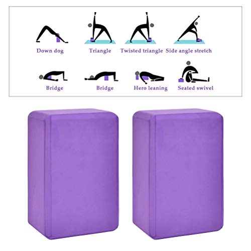POKIENE Kit de Yoga para Mujeres, Incluye Correa de Yoga y Ladrillos de Yoga, Ladrillos de Espuma EVA 2 Pcs, Kit de Yoga para Principiantes, para Ejercicios de Relajación y Fitness