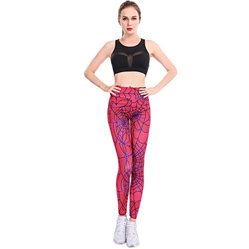 Polainas Leggings Deportivos Estampados Spider Line para Mujer, Glúteos, Flexiones, Leggings Fitness, Leggings Fitness De Cintura Alta para Mujer XL R