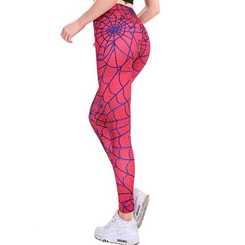 Polainas Leggings Deportivos Estampados Spider Line para Mujer, Glúteos, Flexiones, Leggings Fitness, Leggings Fitness De Cintura Alta para Mujer XL R