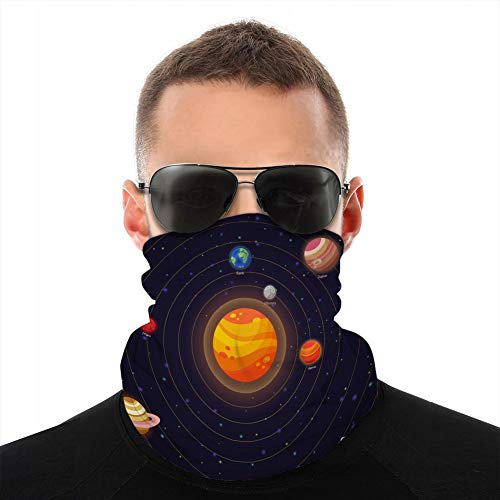 Polainas unisex de microfibra para el cuello de la cubierta del escudo del pasamontañas juego de fideos planos de dibujos animados iconos planetas de media cubierta Polainas unisex de microfibra para el cuello de la cubierta del escudo del pasamontañas juego de fideos planos de dibujos animados iconos planetas de media cubierta