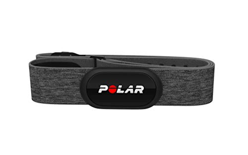 Polar H10 Sensor de frecuencia cardíaca - ANT+, Bluetooth, ECG resistente al agua con banda elastica pectoral - Gris Talla M/XXL