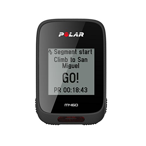 Polar M460HR - Ciclocomputador, sensor de frecuencia cardíaca H10 incluido, color negro, talla M