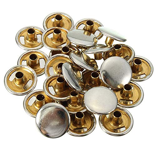 PolarLander 25 Juegos Tornillo de Acero Inoxidable Plateado Broche a presión Tacos de botón Kit de Sujetadores para Tiendas de Lona Toldos de Dosel Cubierta Marina para Barco PolarLander 25 Juegos Tornillo de Acero Inoxidable Plateado Broche a presión Tacos de botón Kit de Sujetadores para Tiendas de Lona Toldos de Dosel Cubierta Marina para Barco