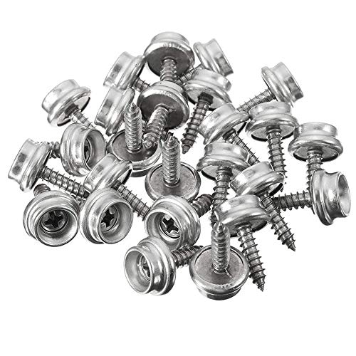 PolarLander 25 Juegos Tornillo de Acero Inoxidable Plateado Broche a presión Tacos de botón Kit de Sujetadores para Tiendas de Lona Toldos de Dosel Cubierta Marina para Barco PolarLander 25 Juegos Tornillo de Acero Inoxidable Plateado Broche a presión Tacos de botón Kit de Sujetadores para Tiendas de Lona Toldos de Dosel Cubierta Marina para Barco