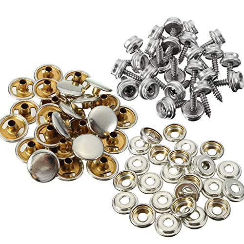 PolarLander 25 Juegos Tornillo de Acero Inoxidable Plateado Broche a presión Tacos de botón Kit de Sujetadores para Tiendas de Lona Toldos de Dosel Cubierta Marina para Barco PolarLander 25 Juegos Tornillo de Acero Inoxidable Plateado Broche a presión Tacos de botón Kit de Sujetadores para Tiendas de Lona Toldos de Dosel Cubierta Marina para Barco