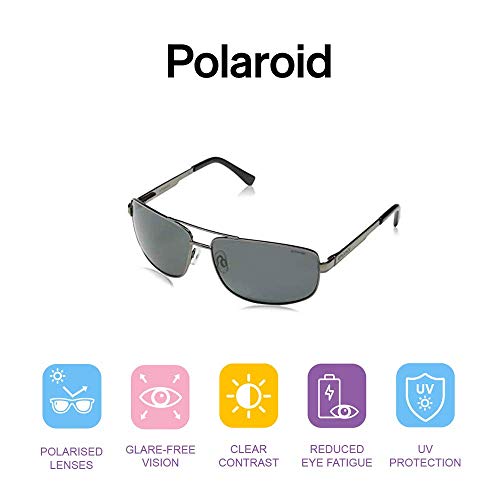Polaroid P4314 Y2 A4X 63 Gafas de sol, Gris (Gun/Grey Polarized), Hombre Polaroid P4314 Y2 A4X 63 Gafas de sol, Gris (Gun/Grey Polarized), Hombre