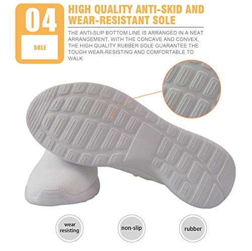 POLERO Nurse Zapatillas De Deporte Enfermera Zapatos Deportivos De Mujer Malla Transpirable Tenis para Correr Gimnasio al Aire Libre Casual Zapatos Planos para Caminar, Blanco, Talla 39 POLERO Nurse Zapatillas De Deporte Enfermera Zapatos Deportivos De Mujer Malla Transpirable Tenis para Correr Gimnasio al Aire Libre Casual Zapatos Planos para Caminar, Blanco, Talla 39