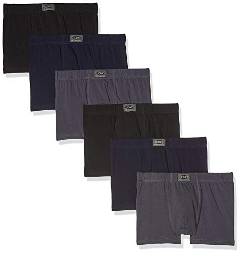 Poligono Calzoncillos Hombre, Ropa Interior Masculina Cómoda y Elástica,Boxer de Algodón, Paquete de 6, 2 Negros, 2 Azules, 2 Grises Poligono Calzoncillos Hombre, Ropa Interior Masculina Cómoda y Elástica,Boxer de Algodón, Paquete de 6, 2 Negros, 2 Azules, 2 Grises