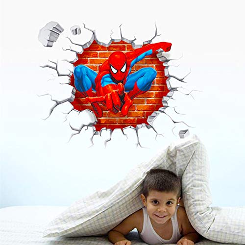 Polly Online 2PCS Pegatinas de Pared del Hombre araña Calcomanías de Spiderman Pegatinas de Pared 3D para la habitación de los niños Polly Online 2PCS Pegatinas de Pared del Hombre araña Calcomanías de Spiderman Pegatinas de Pared 3D para la habitación de los niños