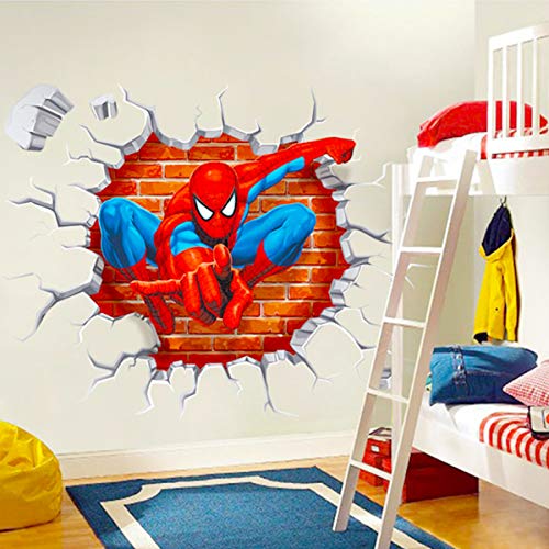 Polly Online 2PCS Pegatinas de Pared del Hombre araña Calcomanías de Spiderman Pegatinas de Pared 3D para la habitación de los niños Polly Online 2PCS Pegatinas de Pared del Hombre araña Calcomanías de Spiderman Pegatinas de Pared 3D para la habitación de los niños