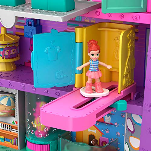 Polly Pocket Centro Comercial de juguete para muñecas, multicolor (Mattel GFP89)