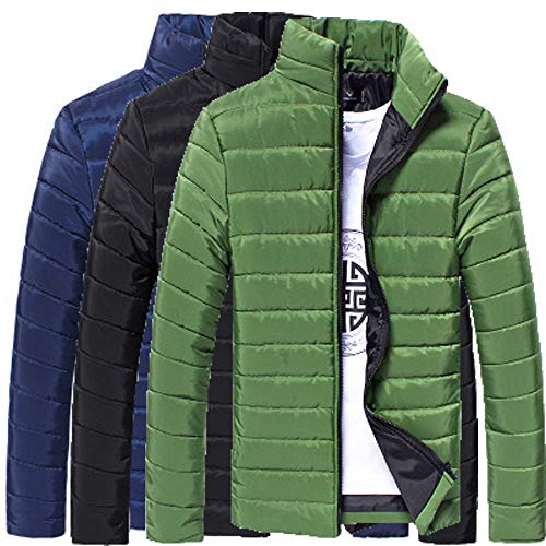 POLP Chaqueta de Algodón para Hombres Abrigo Grueso de Invierno Prendas Calentar de los Hombre Blousa Tops Jersey Cuello Alto Abrigos Chaquetas Moto Chandal Hombre Tallas Grandes M-XXXL