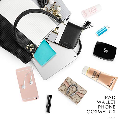 Pomelo Best Bolsos de Mujer, Bolso Señora Tote Multicolor Rayas PU Cuero Con Flecos Bolso Hombro Bolso Shopper perfecto para Trabajo, Diario Vida, Navidad y Fiesta ect (Negro) Pomelo Best Bolsos de Mujer, Bolso Señora Tote Multicolor Rayas PU Cuero Con Flecos Bolso Hombro Bolso Shopper perfecto para Trabajo, Diario Vida, Navidad y Fiesta ect (Negro)